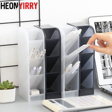 Load image into Gallery viewer, Multi-function 4 Grid Desktop Pen Holder Office School Storage Case Clear White Black Plastic Box Desk Pen Pencil Organizer