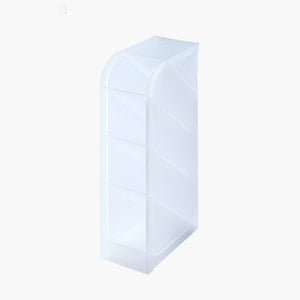 Multi-function 4 Grid Desktop Pen Holder Office School Storage Case Clear White Black Plastic Box Desk Pen Pencil Organizer