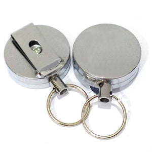1 Set Aluminum Alloy Card Holder with ABS Retractable Badge Reel Pull ID Card Badge Holder