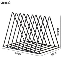 Load image into Gallery viewer, Solid 9 Grid File Storage Shelf Book Stand Desktop Nordic Wrought Iron File Book Holder Office Desk Storage Book Organizer