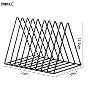 Solid 9 Grid File Storage Shelf Book Stand Desktop Nordic Wrought Iron File Book Holder Office Desk Storage Book Organizer