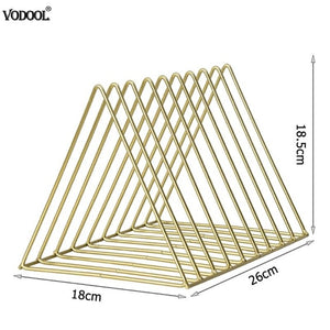 Solid 9 Grid File Storage Shelf Book Stand Desktop Nordic Wrought Iron File Book Holder Office Desk Storage Book Organizer