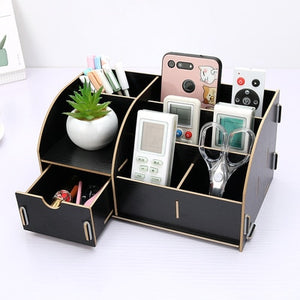 DIY Wood Desk Stationery Holders with Drawer Organizer Office Paper Holders Stationery Organizer Wooden Storage Box Joy Corner