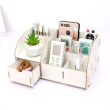 Load image into Gallery viewer, DIY Wood Desk Stationery Holders with Drawer Organizer Office Paper Holders Stationery Organizer Wooden Storage Box Joy Corner