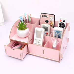 DIY Wood Desk Stationery Holders with Drawer Organizer Office Paper Holders Stationery Organizer Wooden Storage Box Joy Corner