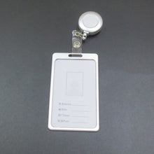 Load image into Gallery viewer, 1 Set Aluminum Alloy Card Holder with ABS Retractable Badge Reel Pull ID Card Badge Holder